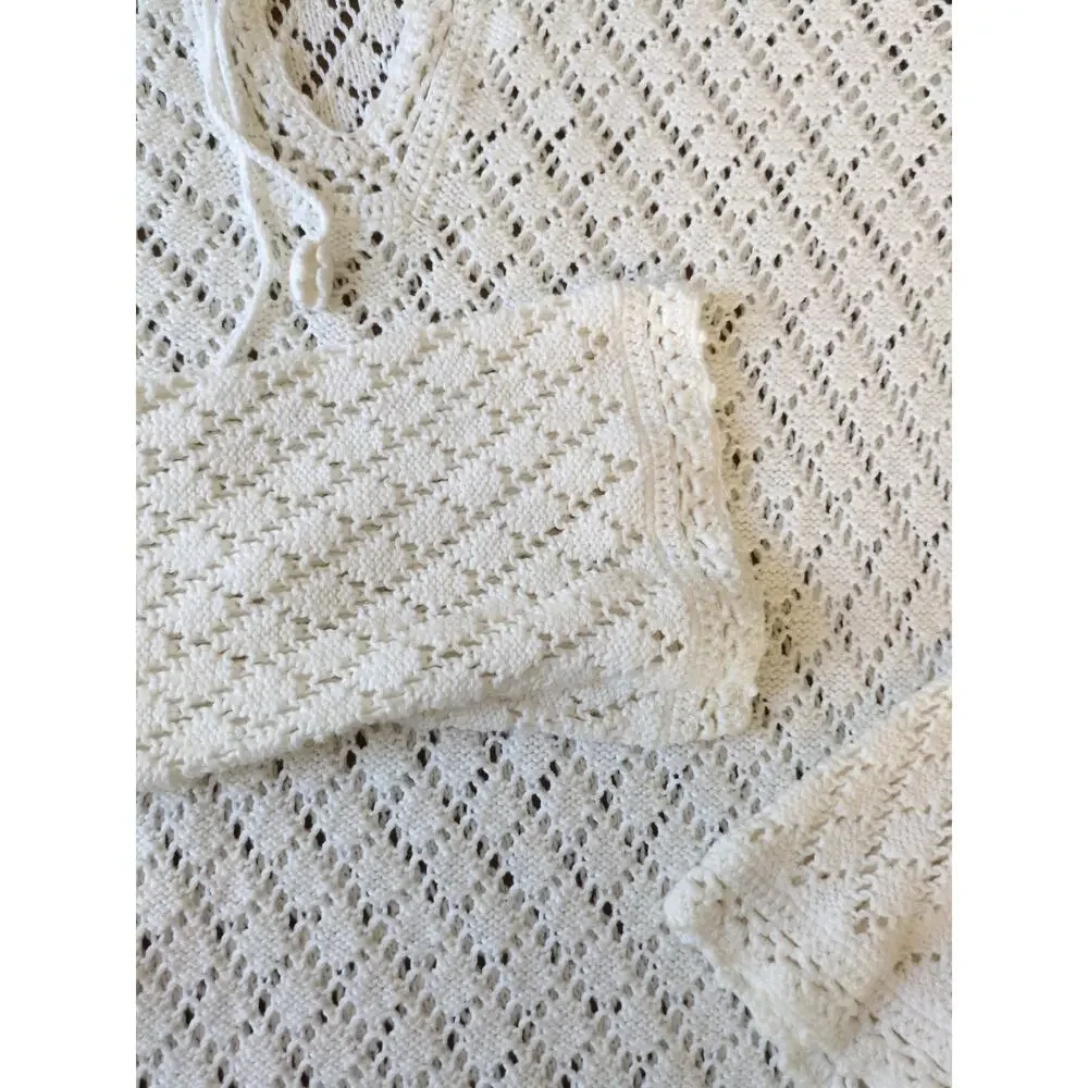 Banana Republic Open Knit Tunic Women’s XL Cotton Boho Beach Cover Up Long